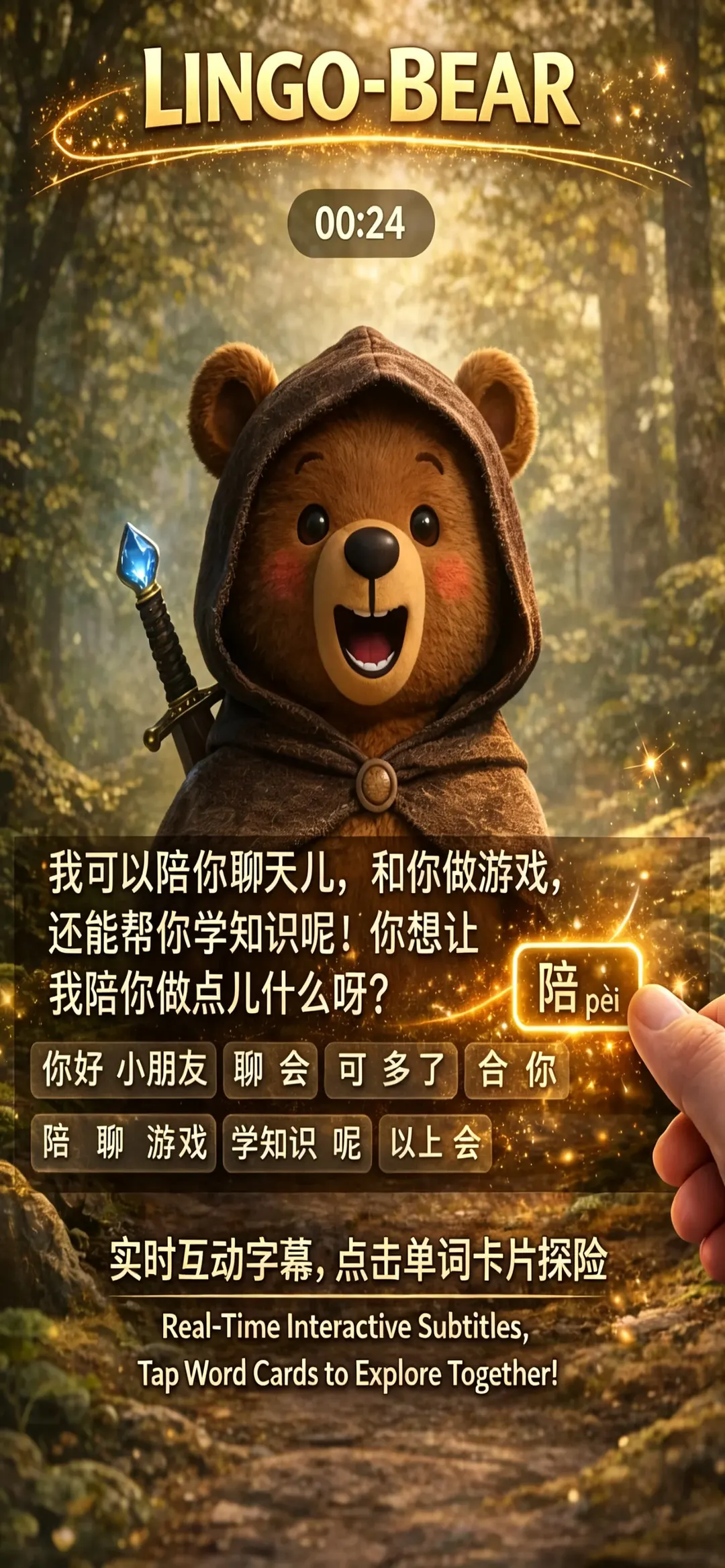Talk Word home screen on iPhone